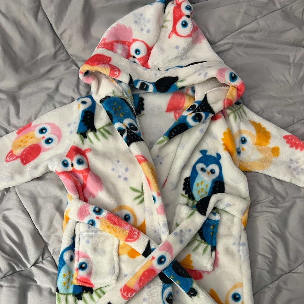 Hooded Owl Robe, 2T